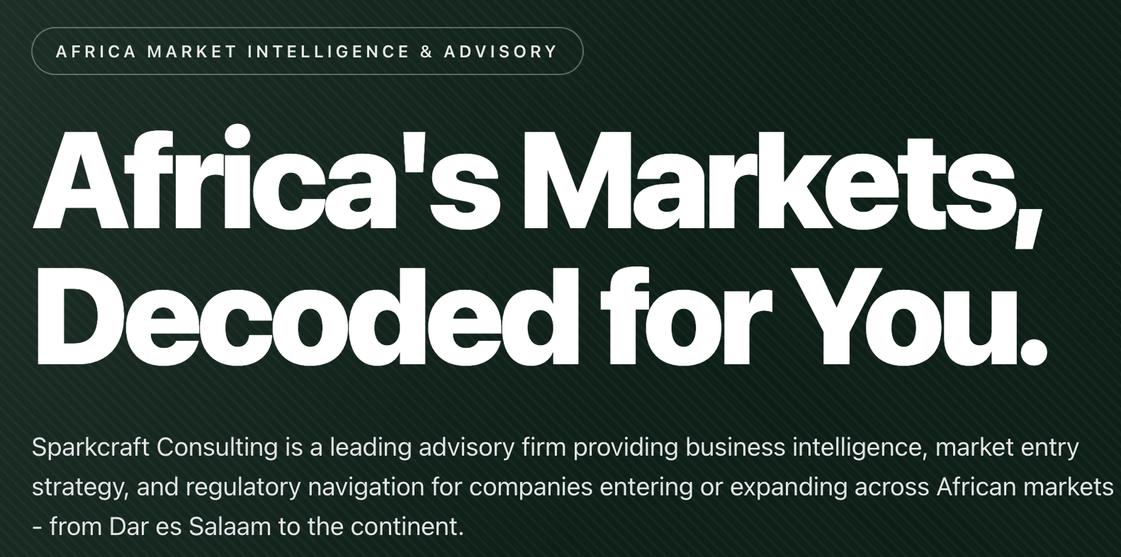Sparkcraft Consulting — Africa Market Entry